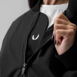 1004. Women's Sherpa-Lined Insulated Bomber Jacket - Black -Fashion Shop BLACK Sherpa Wmns BomberJacket3