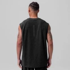 1092. Towel Terry Cutoff - Black -Fashion Shop BLACK TowelTerry Cutoff1