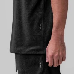 1092. Towel Terry Cutoff - Black -Fashion Shop BLACK TowelTerry Cutoff3