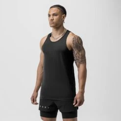 0754. AeroSilver® Training Singlet - Black 8 0754. AeroSilver® Training Singlet - Black -Fashion Shop BLACK TrainingSinglet FRONT