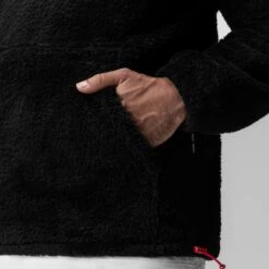 0553. Sherpa Recovery Hoodie - Black/White "Wings" -Fashion Shop BLACK Wings Hoodie4