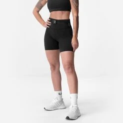 ASRV X Equinox Lycra® 3-In-1 Biker Short - Black -Fashion Shop Belt Biker FULL Front Side