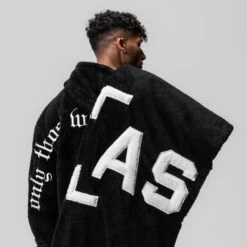 0888. Sherpa Recovery Blanket - Black/White -Fashion Shop Black Blanket1