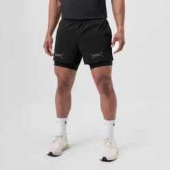 0761. Ripstop 5" Liner Short - Black -Fashion Shop Black DSG0761 Short