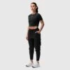 W019. Lycra® Cropped Tee - Black