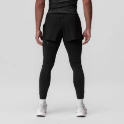 0911. Tetra-Lite® 2-in-1 High Split Legging Short - Black "Cyber"/Black 11 0911. Tetra-Lite® 2-in-1 High Split Legging Short - Black "Cyber"/Black -Fashion Shop Black HiSplitLeggingShort1