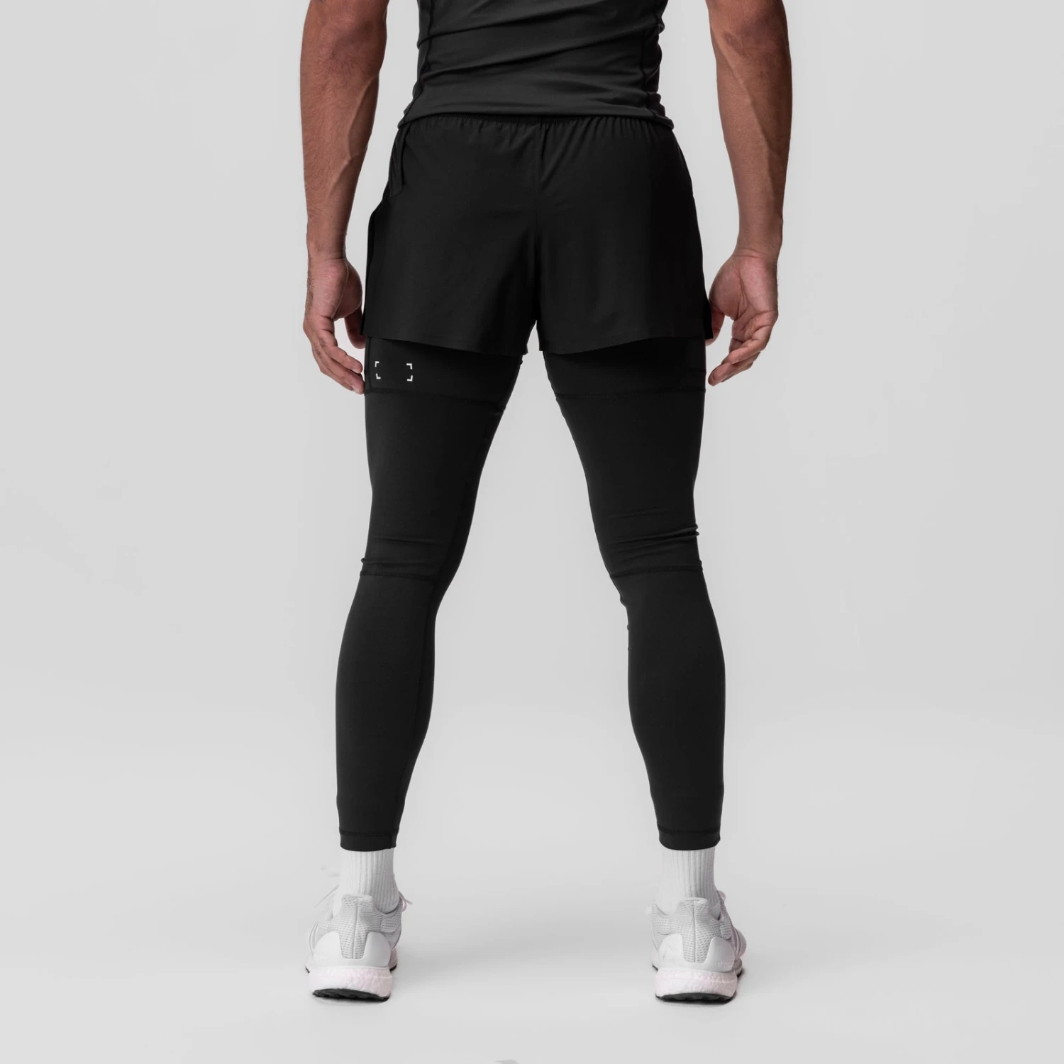 0911. Tetra-Lite® 2-in-1 High Split Legging Short - Black "Cyber"/Black 5 0911. Tetra-Lite® 2-in-1 High Split Legging Short - Black "Cyber"/Black - Image 3