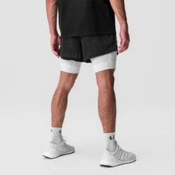 0848. SilverPlus™ Mesh 5" Liner Short - Black/White "Training Division" -Fashion Shop Black MeshShorts 1 66c86618 e40e 4058 a7df 808fd683de36