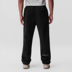 0840. Tech Essential™ Straight Leg Sweats - Black -Fashion Shop Black StraightSweatpants 1