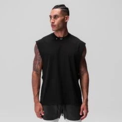 0845. Tech Essential™ Rocker Cutoff - Black -Fashion Shop Black TechCutoff 1