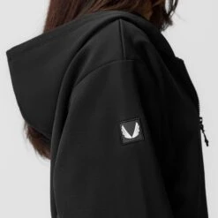 ASRV X Equinox Sorona® French-Terry Oversized Zip Hoodie - Black -Fashion Shop Black Terry ZipHoodie2