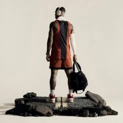 0795. SilverPlus™ Mesh Reversible Short - Brick/Black -Fashion Shop Brickbballshorts2