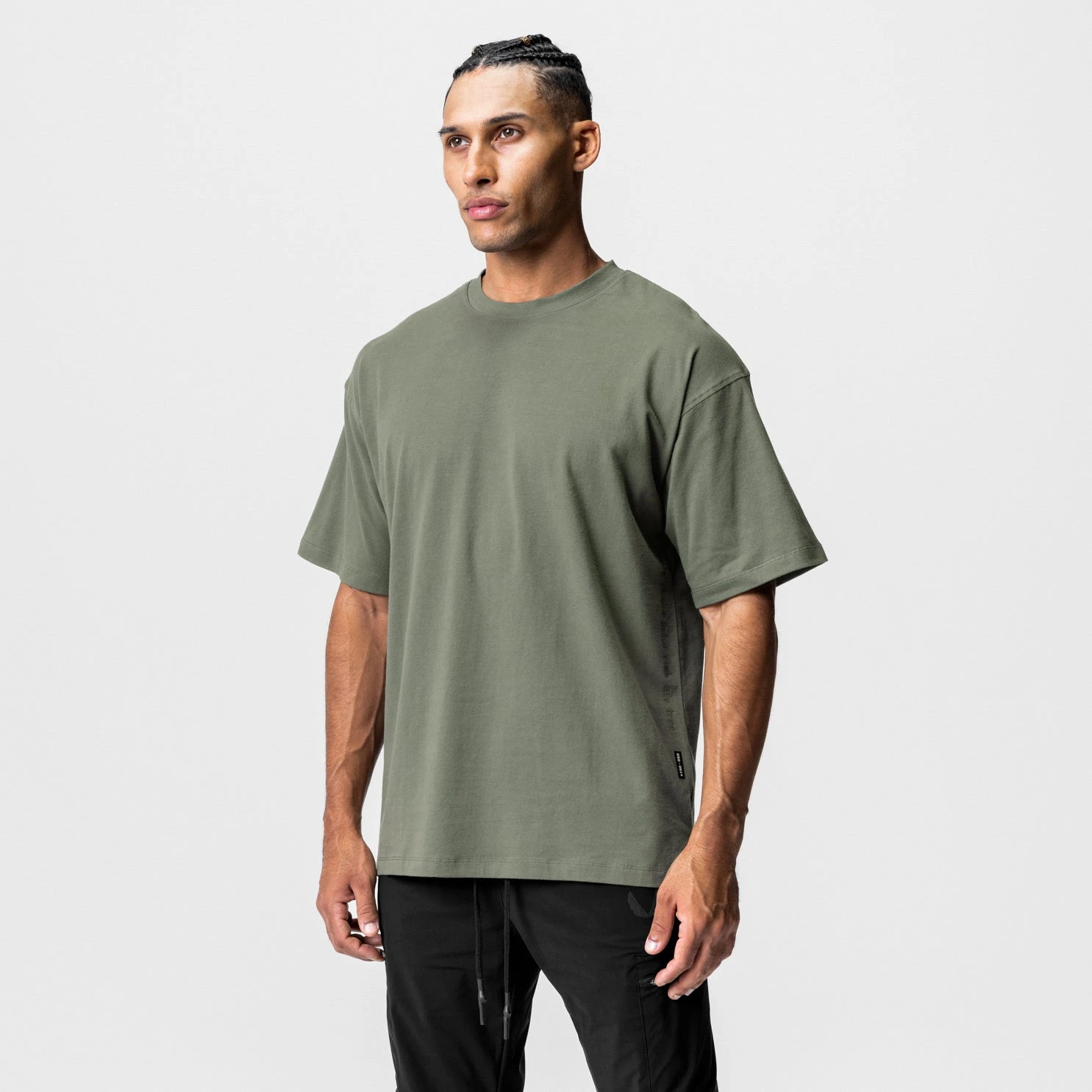 0514. CottonPlus™ Oversized Tee - Olive 4 0514. CottonPlus™ Oversized Tee - Olive - Image 2