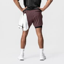 0622. Tetra-Lite® 5" Liner Short - Plum -Fashion Shop CC3E Comm 338