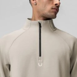 1021. Dri-Core™ Quarter Zip - Chai -Fashion Shop CHAI 1021 WINGS QuarterZip 4
