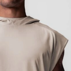 0983. Reversible 2-in-1 Cutoff Hoodie - Chai -Fashion Shop CHAI CutoffHoodie5