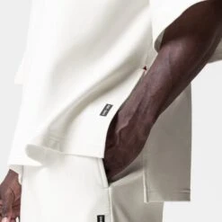 0945. Micro-Terry Warm-Up Tee - Cream -Fashion Shop CREAM WarmUpTee4