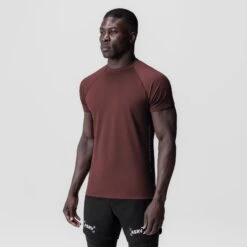 0839. 3D-Lite® 2.0 Lycra® Fitted Tee - Crimson "OTWR" -Fashion Shop CRIMSON 3DL FittedTee