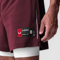 0991. Ion-Mesh 5" Liner Short - Crimson -Fashion Shop CRIMSON MeshLinerShort2