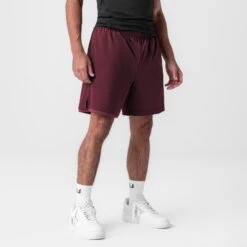 0988. Reversible 2-in-1 Short - Crimson -Fashion Shop CRIMSON ReversibleShorts4