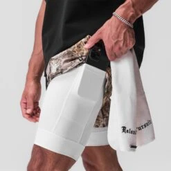0866. Tetra-Lite® 7" Liner Short - Realtree® Camo / White / White "Wings" -Fashion Shop Camo TetraLiteShorts 7 2
