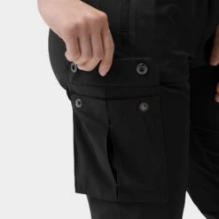 W032. Tetra-Lite® Cargo High Rib Jogger - Black 14 W032. Tetra-Lite® Cargo High Rib Jogger - Black -Fashion Shop Cargo Detail