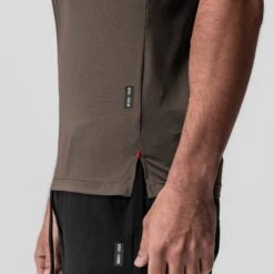 0918. AeroSilver® Fitted Tee - Deep Taupe -Fashion Shop DEEPTAUPE FittedTee3