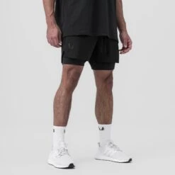 0865. Tetra-Lite® 5" Liner Short - Black "Wings"/Black -Fashion Shop DSG0865 Wings Black