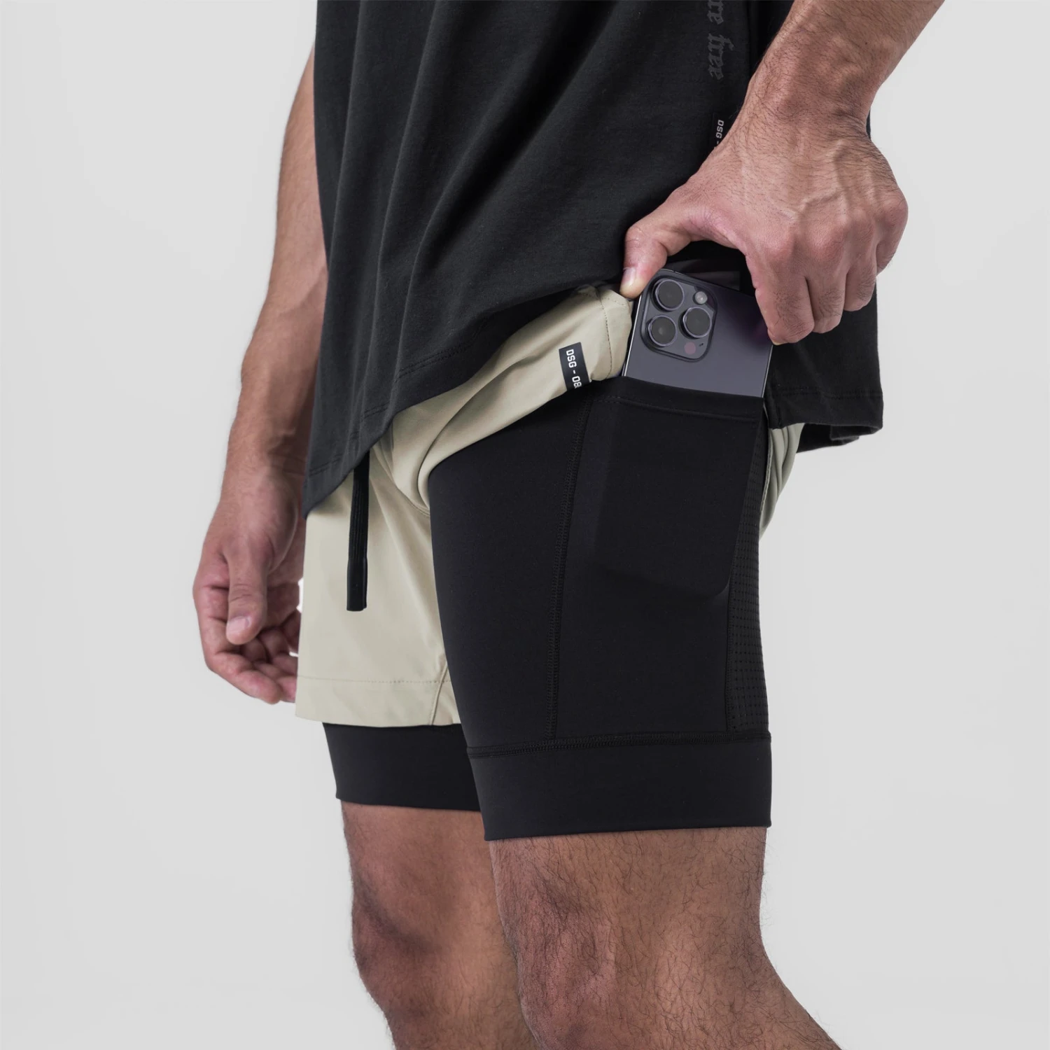 0865. Tetra-Lite® 5" Liner Short - Sand Smoke "Wings"/Black 6 0865. Tetra-Lite® 5" Liner Short - Sand Smoke "Wings"/Black - Image 4