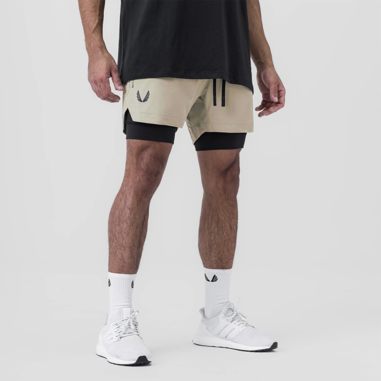 0865. Tetra-Lite® 5" Liner Short - Sand Smoke "Wings"/Black 4 0865. Tetra-Lite® 5" Liner Short - Sand Smoke "Wings"/Black - Image 2