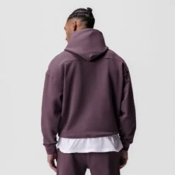 0648. Tech-Terry™ Hoodie - Deep Purple "Space Bracket" 9 0648. Tech-Terry™ Hoodie - Deep Purple "Space Bracket" -Fashion Shop DeepPurple Bracket TerryHoodie1