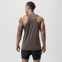 0754. AeroSilver® Training Singlet - Deep Taupe "OTWR" -Fashion Shop DeepTaupe DSG0754 Tank 1