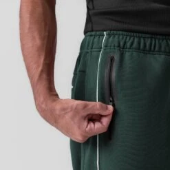 0998. Herringbone Terry Snap Button Sweats - Forest Green -Fashion Shop FORESTGREEN Herringbone SnapSweats5