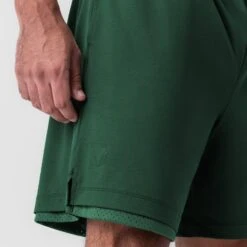 0988. Reversible 2-in-1 Short - Forest Green -Fashion Shop FORESTGREEN ReversibleShorts5