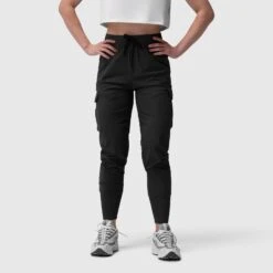 W032. Tetra-Lite® Cargo High Rib Jogger - Black