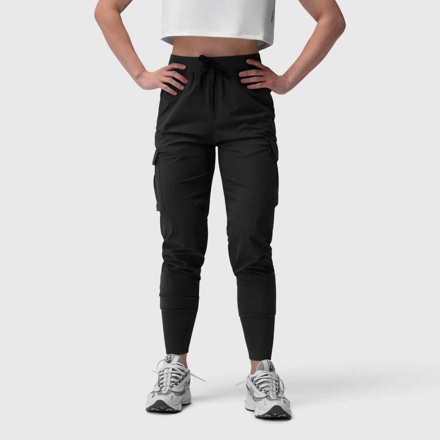 W032. Tetra-Lite® Cargo High Rib Jogger - Black 3 W032. Tetra-Lite® Cargo High Rib Jogger - Black