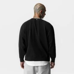 0861. Tech Essential™ Distressed Crewneck - Black -Fashion Shop FadedBlack TechEssentials Crewneck1