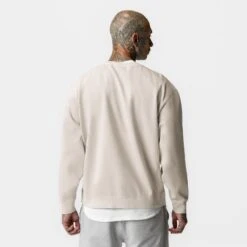 0861. Tech Essential™ Distressed Crewneck - Faded Stone -Fashion Shop FadedStone TechEssentials Crewneck1