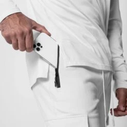 0654. Tech-Terry™ Cargo High Rib Jogger - White -Fashion Shop Fall 22 E Comm 418 2 white