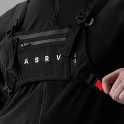 0711. Cordura® Lightweight Chest Pack - Black "Grid" -Fashion Shop GRID Run ChestPack2