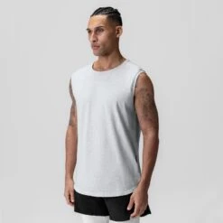 1060. Creora® Cotton Modal Cutoff Tank - Heather Grey -Fashion Shop HEATHERGREY 1060 Creora CutoffTank 13