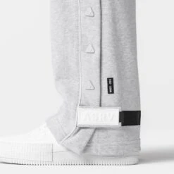 0998. Herringbone Terry Snap Button Sweats - Heather Grey -Fashion Shop HEATHERGREY Herringbone SnapSweats5