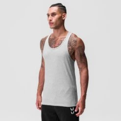 0847. CottonPlus™ Standard Slim Tank - Heather Grey -Fashion Shop HeatherGrey CottonSinglet f72abc21 ab25 4493 817f e347fec328f1