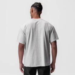 0797. Tech Essential™ Relaxed Tee - Heather Grey "Space Bracket" -Fashion Shop HeatherGrey Cyber TechTee1