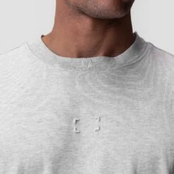 0797. Tech Essential™ Relaxed Tee - Heather Grey "Space Bracket" -Fashion Shop HeatherGrey Cyber TechTee3