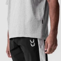 0797. Tech Essential™ Relaxed Tee - Heather Grey "Space Bracket" -Fashion Shop HeatherGrey Cyber TechTee4