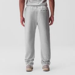 0840. Tech Essential™ Straight Leg Sweats - Heather Grey -Fashion Shop HeatherGrey StraightSweatpants 1