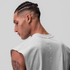 0845. Tech Essential™ Rocker Cutoff - Heather Grey -Fashion Shop HeatherGrey TechCutoff 2 8621c181 773b 4ab6 84ca 342f2d897a33