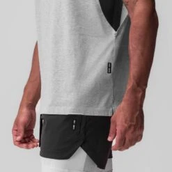 0845. Tech Essential™ Rocker Cutoff - Heather Grey -Fashion Shop HeatherGrey TechCutoff 3 447bd4ec dece 4e2d a404 4122b096240c