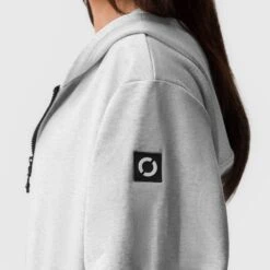 ASRV X Equinox Sorona® French-Terry Oversized Zip Hoodie - Heather Grey -Fashion Shop HeatherGrey Terry ZipHoodie3